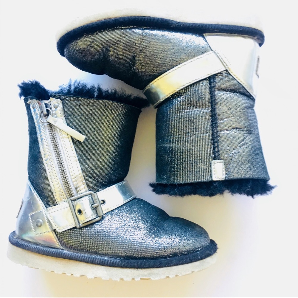 Girls UGG Australia Metallic Florence Boots, Sz 11